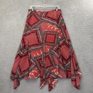 Coldwater Creek Maxi Skirt Chiffon‎ Paisley Boho Festival Layered Women's Medium